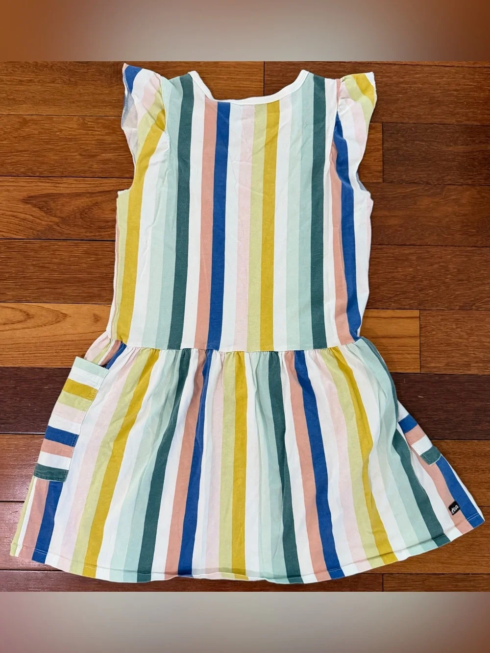 Tea Collection Girls' Multicolor Stripe Pocket Dress, 12